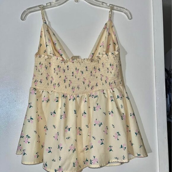 Yellow Camisole-style Floral Summer Top, Size 8/10 - Picture 7 of 9